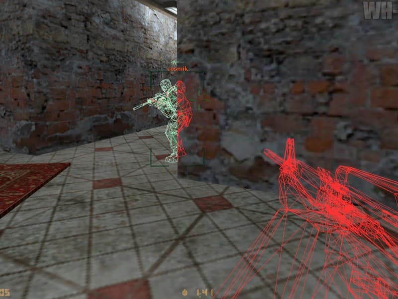 The Midnight Walkers cheat gameplay screenshot 1 — ESP overlay showing players and loot